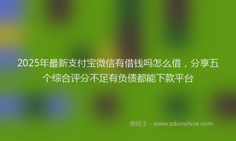 2025年最新支付宝微信有借钱吗怎么借，分享五个综合评分不足有负债都能下款平台
