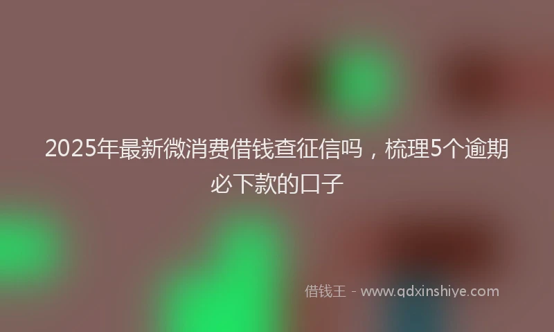 2025年最新微消费借钱查征信吗，梳理5个逾期必下款的口子