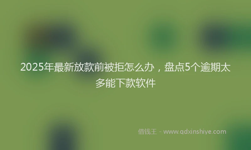 2025年最新放款前被拒怎么办，盘点5个逾期太多能下款软件