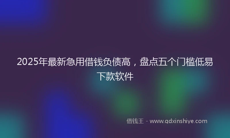 2025年最新急用借钱负债高，盘点五个门槛低易下款软件