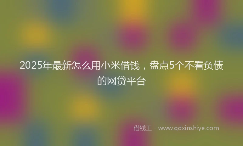 2025年最新怎么用小米借钱，盘点5个不看负债的网贷平台