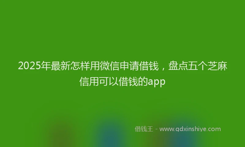2025年最新怎样用微信申请借钱，盘点五个芝麻信用可以借钱的app