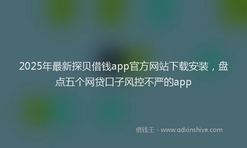 2025年最新探贝借钱app官方网站下载安装，盘点五个网贷口子风控不严的app