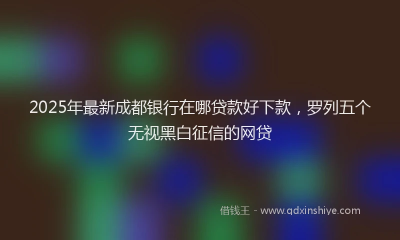 2025年最新成都银行在哪贷款好下款，罗列五个无视黑白征信的网贷