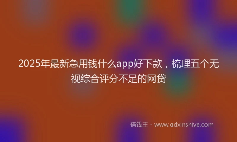 2025年最新急用钱什么app好下款，梳理五个无视综合评分不足的网贷