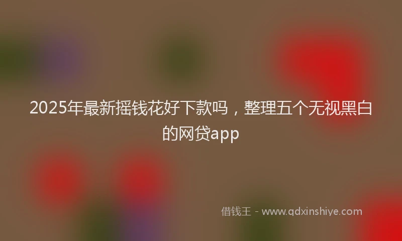 2025年最新摇钱花好下款吗，整理五个无视黑白的网贷app