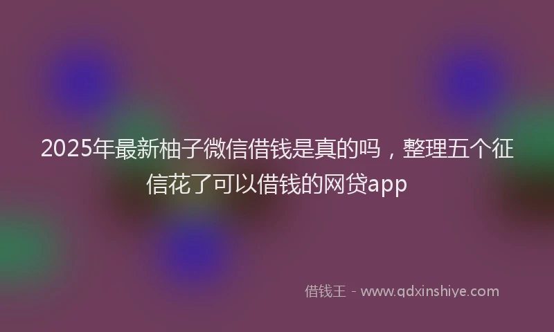 2025年最新柚子微信借钱是真的吗，整理五个征信花了可以借钱的网贷app