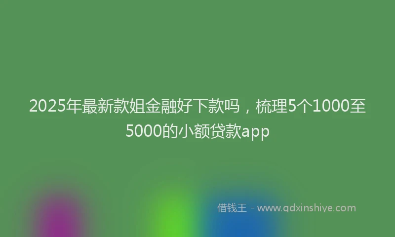 2025年最新款姐金融好下款吗，梳理5个1000至5000的小额贷款app