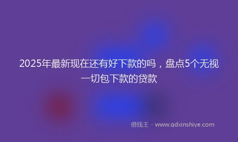 2025年最新现在还有好下款的吗，盘点5个无视一切包下款的贷款