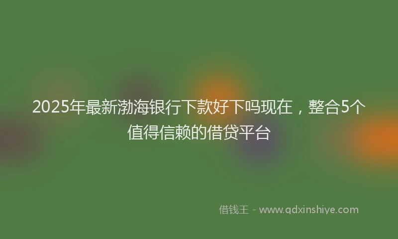 2025年最新渤海银行下款好下吗现在，整合5个值得信赖的借贷平台