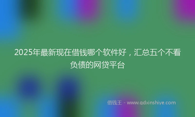 2025年最新现在借钱哪个软件好，汇总五个不看负债的网贷平台