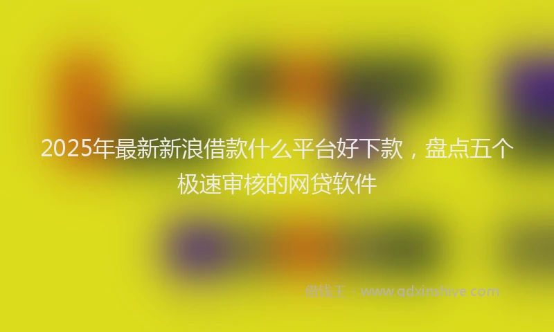 2025年最新新浪借款什么平台好下款，盘点五个极速审核的网贷软件