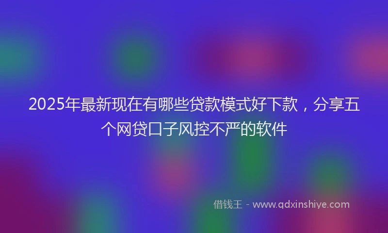 2025年最新现在有哪些贷款模式好下款，分享五个网贷口子风控不严的软件