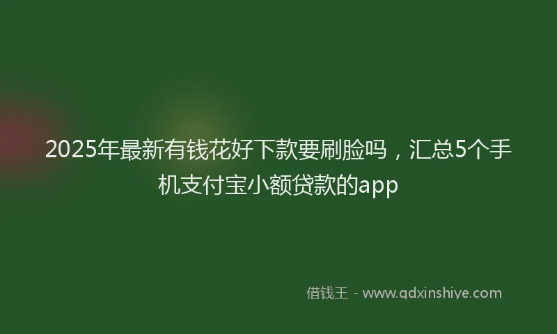 2025年最新有钱花好下款要刷脸吗，汇总5个手机支付宝小额贷款的app