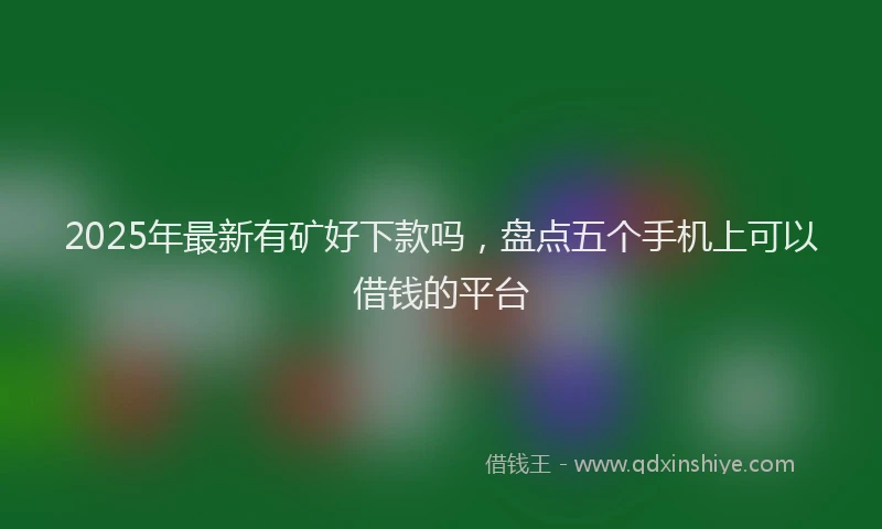 2025年最新有矿好下款吗，盘点五个手机上可以借钱的平台