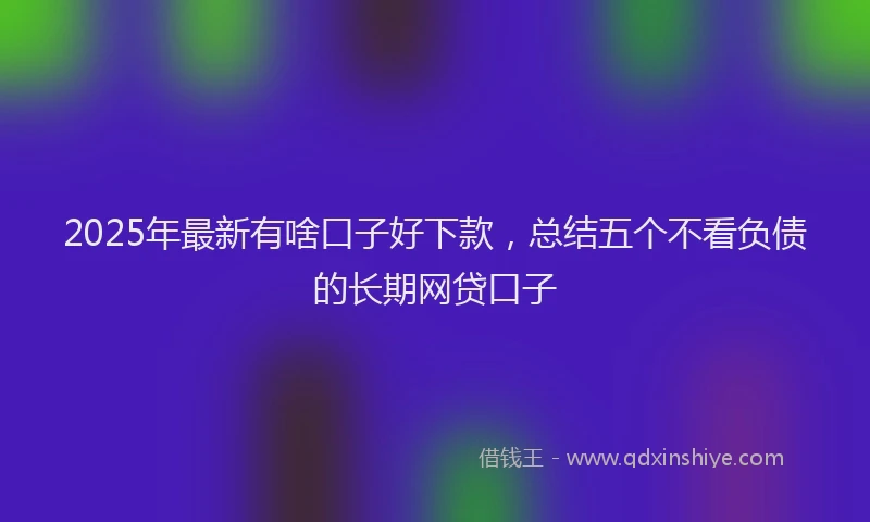 2025年最新有啥口子好下款，总结五个不看负债的长期网贷口子