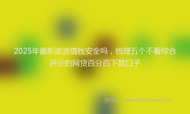 2025年最新波波借钱安全吗，梳理五个不看综合评分的网贷百分百下款口子