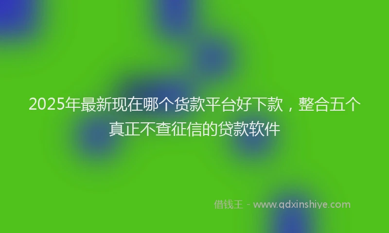2025年最新现在哪个货款平台好下款，整合五个真正不查征信的贷款软件