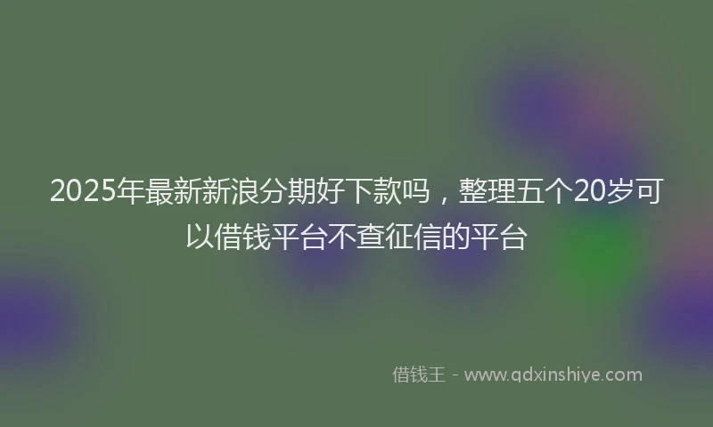 2025年最新新浪分期好下款吗，整理五个20岁可以借钱平台不查征信的平台