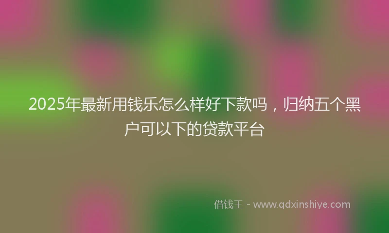 2025年最新用钱乐怎么样好下款吗，归纳五个黑户可以下的贷款平台