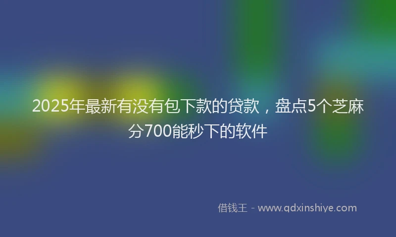 2025年最新有没有包下款的贷款，盘点5个芝麻分700能秒下的软件
