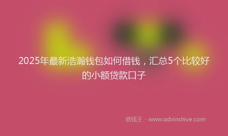 2025年最新浩瀚钱包如何借钱，汇总5个比较好的小额贷款口子