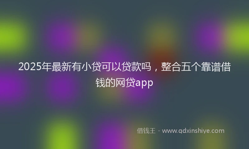 2025年最新有小贷可以贷款吗，整合五个靠谱借钱的网贷app