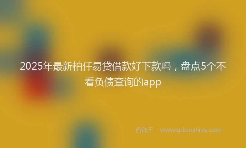 2025年最新柏仟易贷借款好下款吗，盘点5个不看负债查询的app