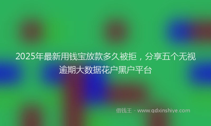 2025年最新用钱宝放款多久被拒，分享五个无视逾期大数据花户黑户平台