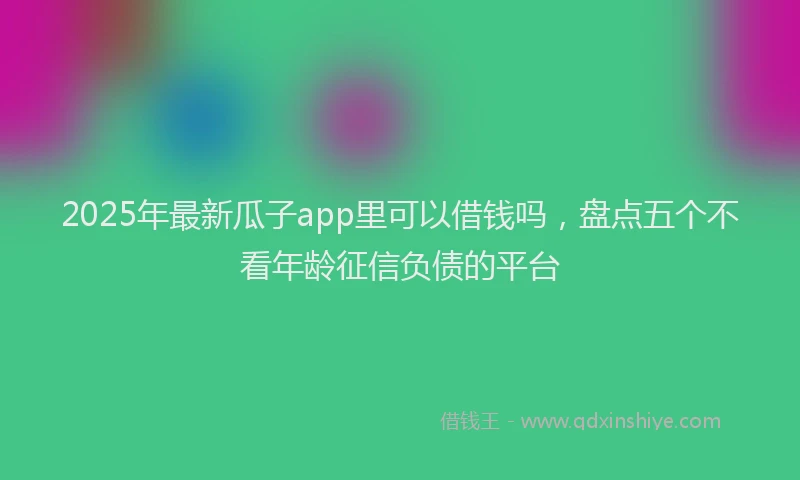 2025年最新瓜子app里可以借钱吗，盘点五个不看年龄征信负债的平台