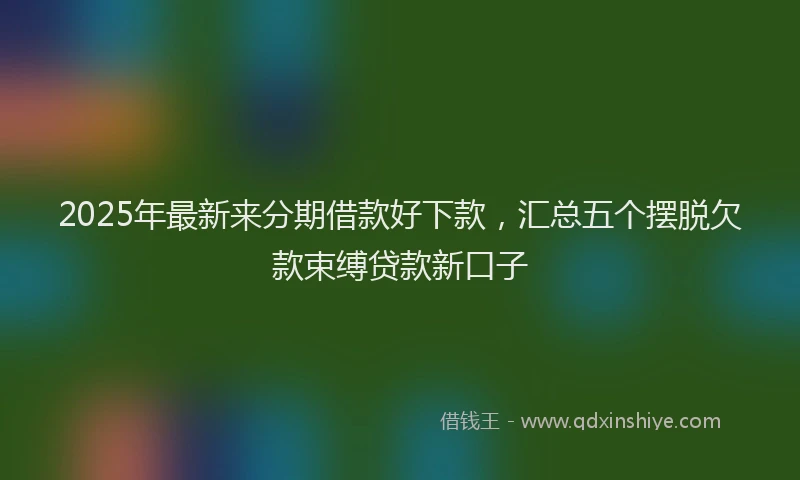 2025年最新来分期借款好下款，汇总五个摆脱欠款束缚贷款新口子