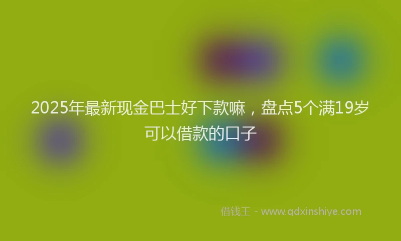 2025年最新现金巴士好下款嘛，盘点5个满19岁可以借款的口子
