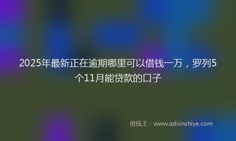 2025年最新正在逾期哪里可以借钱一万，罗列5个11月能贷款的口子