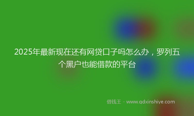 2025年最新现在还有网贷口子吗怎么办，罗列五个黑户也能借款的平台