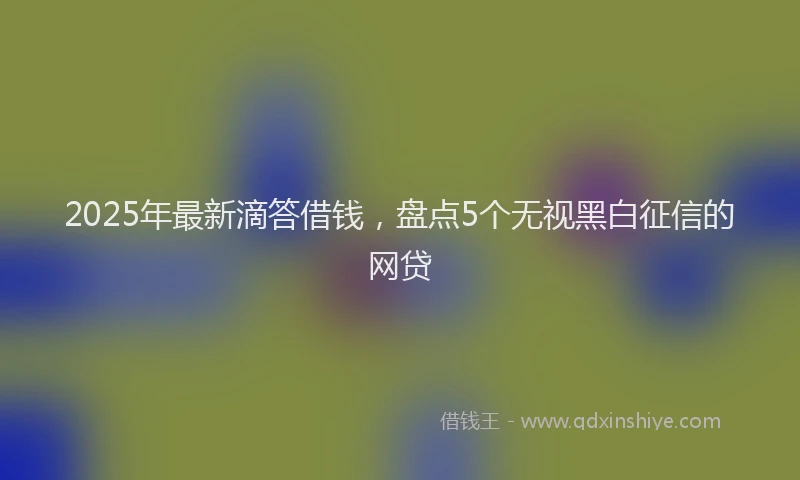 2025年最新滴答借钱，盘点5个无视黑白征信的网贷