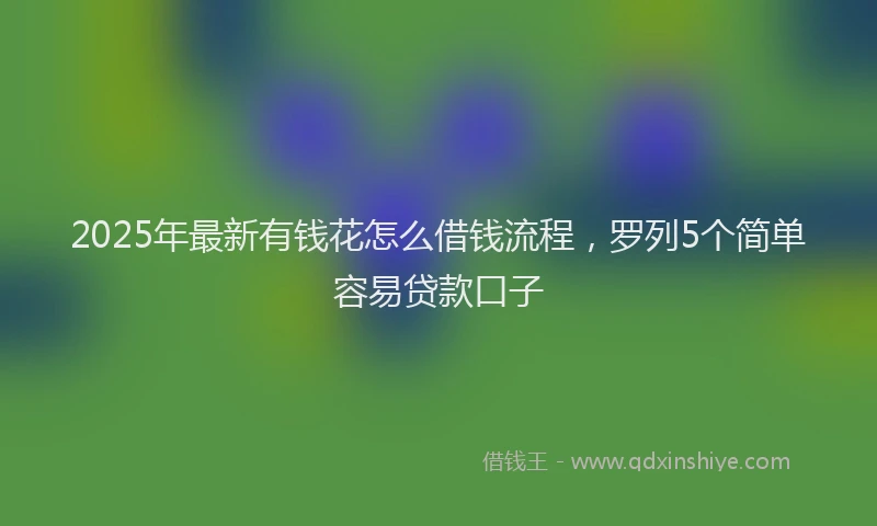 2025年最新有钱花怎么借钱流程，罗列5个简单容易贷款口子