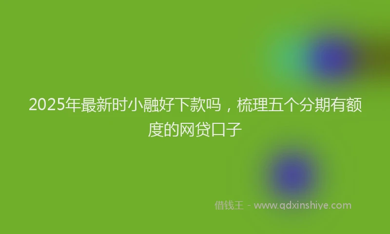 2025年最新时小融好下款吗，梳理五个分期有额度的网贷口子