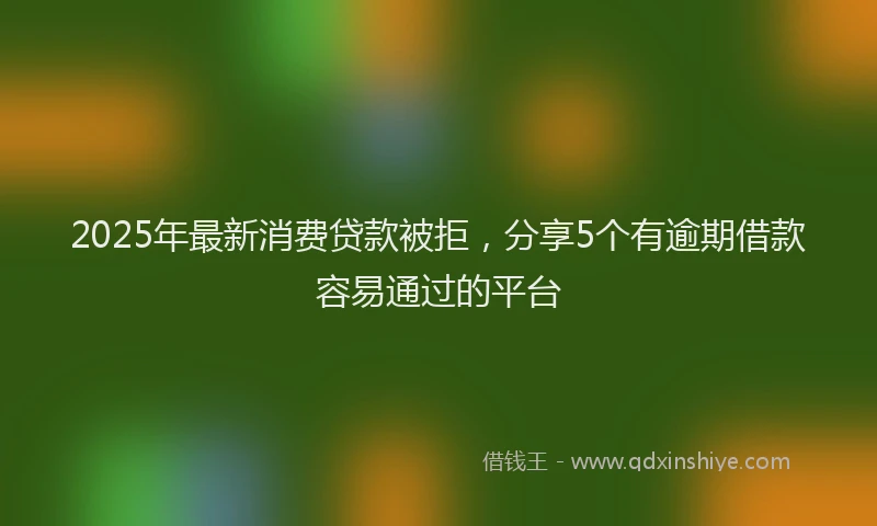 2025年最新消费贷款被拒，分享5个有逾期借款容易通过的平台