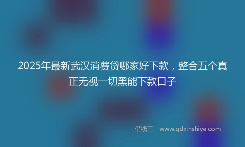 2025年最新武汉消费贷哪家好下款，整合五个真正无视一切黑能下款口子