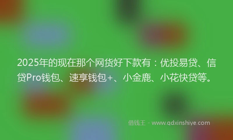 2025年的现在那个网货好下款有：优投易贷、信贷Pro钱包、速享钱包+、小金鹿、小花快贷等。