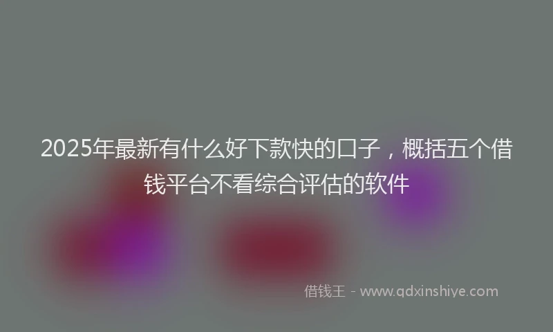 2025年最新有什么好下款快的口子，概括五个借钱平台不看综合评估的软件