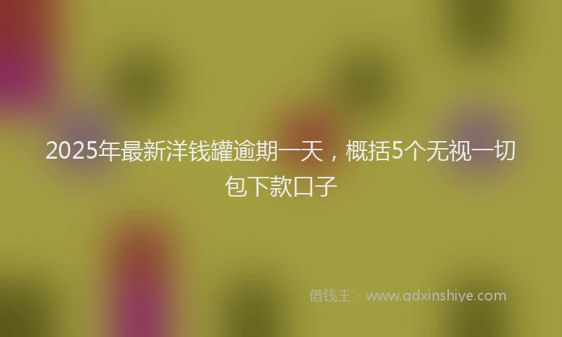 2025年最新洋钱罐逾期一天，概括5个无视一切包下款口子