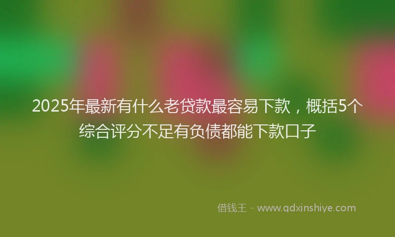 2025年最新有什么老贷款最容易下款，概括5个综合评分不足有负债都能下款口子