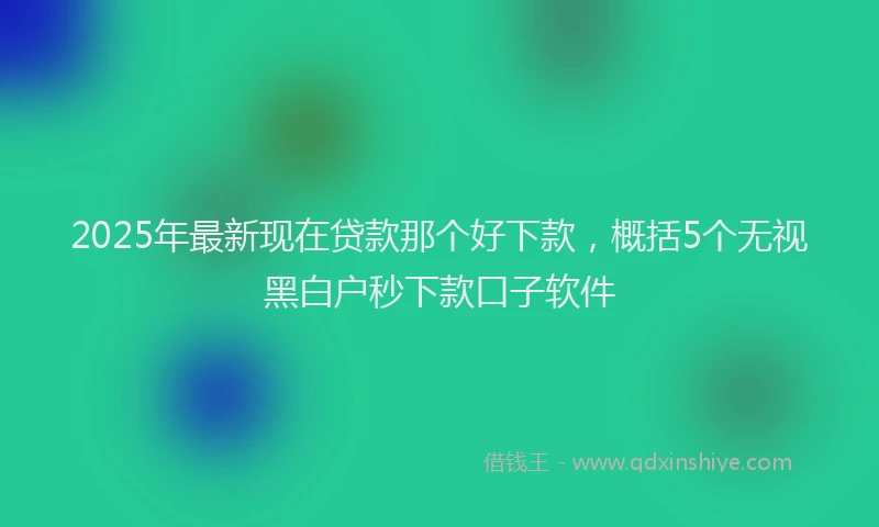 2025年最新现在贷款那个好下款，概括5个无视黑白户秒下款口子软件