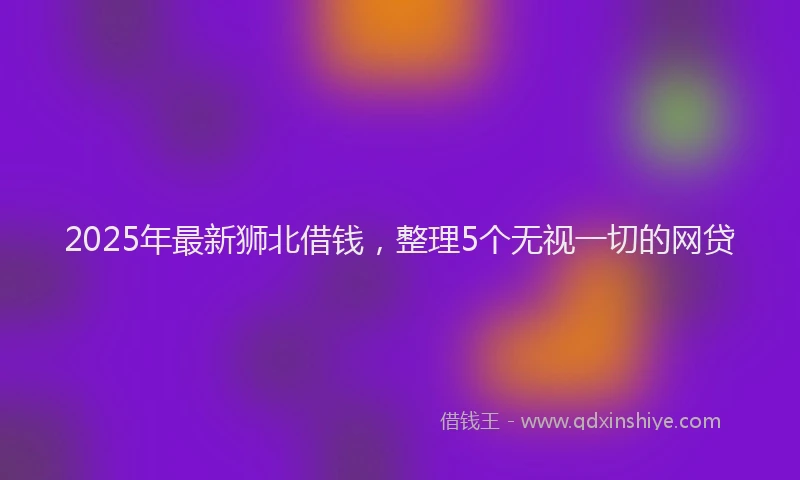 2025年最新狮北借钱，整理5个无视一切的网贷