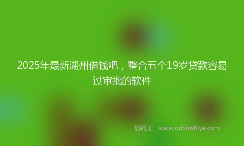 2025年最新湖州借钱吧，整合五个19岁贷款容易过审批的软件