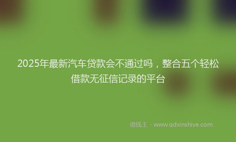 2025年最新汽车贷款会不通过吗，整合五个轻松借款无征信记录的平台
