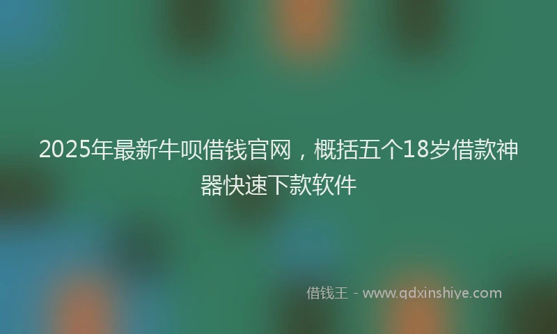 2025年最新牛呗借钱官网，概括五个18岁借款神器快速下款软件
