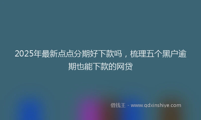 2025年最新点点分期好下款吗，梳理五个黑户逾期也能下款的网贷