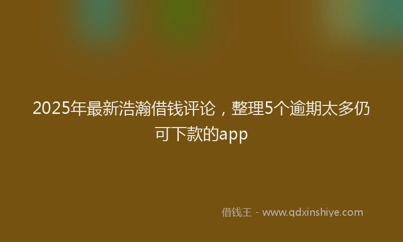 2025年最新浩瀚借钱评论，整理5个逾期太多仍可下款的app